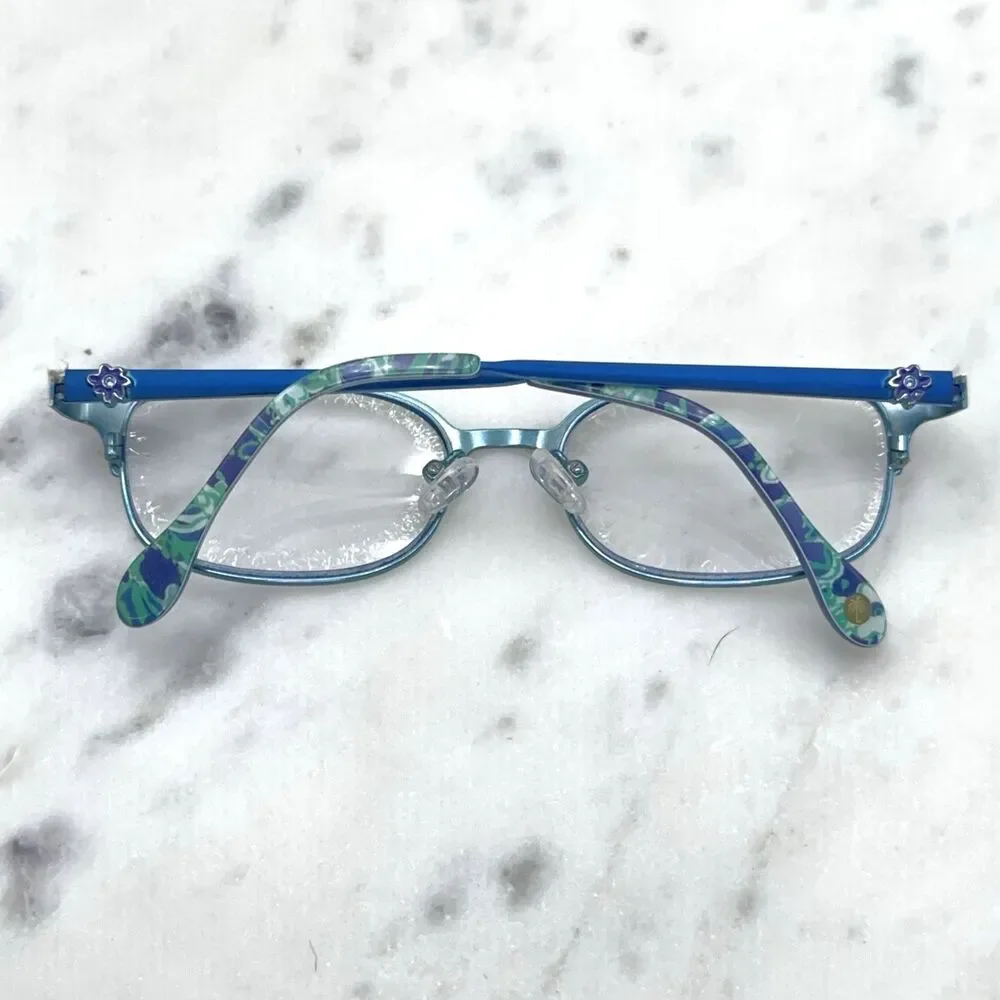 Lilly Pulitzer BL Effie Blue Youth Oval Eyeglasses Frames Only 48-16-130